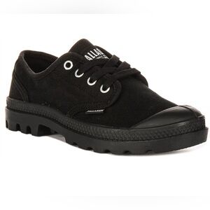 Palladium Pampa Black Oxford Sneakers Classic Low-Top Design Size 5